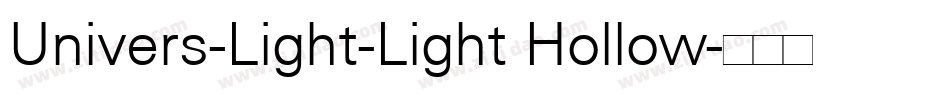 Univers-Light-Light Hollow字体转换